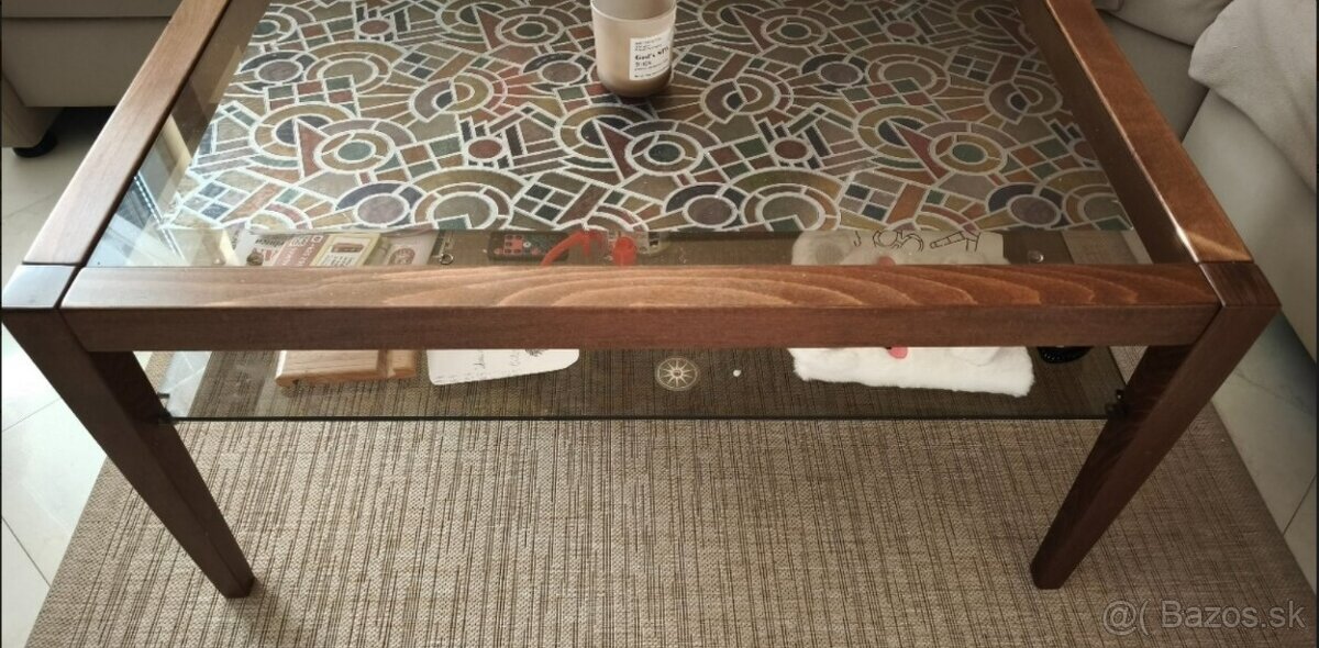 Skrinky, konferenčný stolík, TV stolik - orech - 4