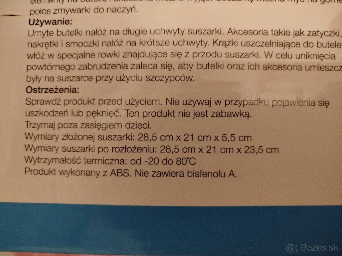 Sklopiteľný odkvapkávač na fľaše, cumlíky NOVÝ - 4