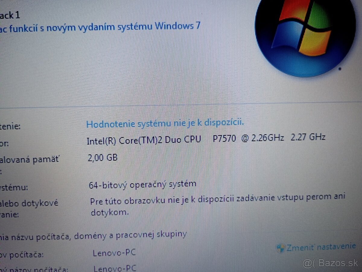 predám LENOVO THINKPAD SL500C , WINDOWS 7 - 4