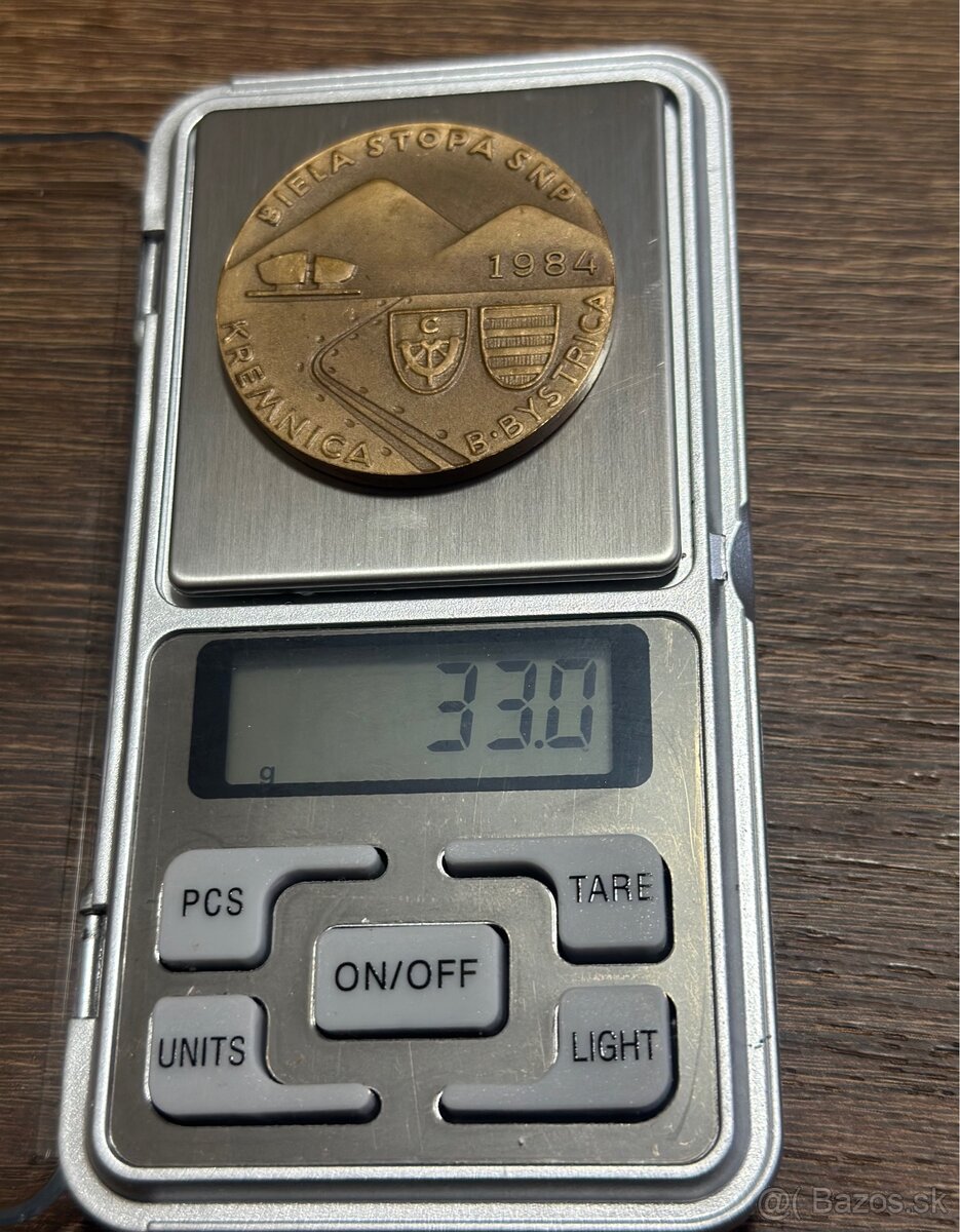 Medaila biela stopa 1984 SNP - 4