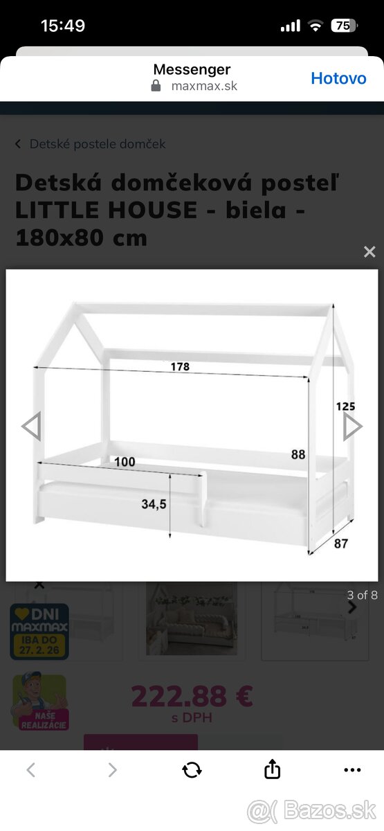 Detská domčeková postel - 4