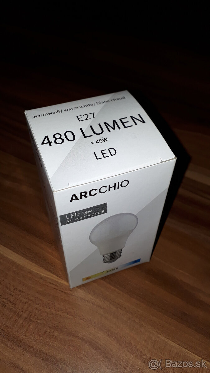 LED žiarovka E27 4,9W 3000K - 4