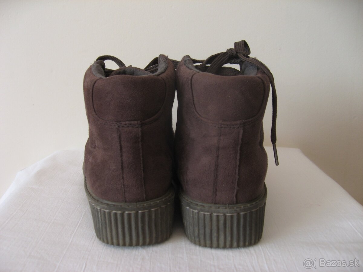 REZERVOVANÉ - Zateplené členkové tenisky - veľ. 38/39 - 4