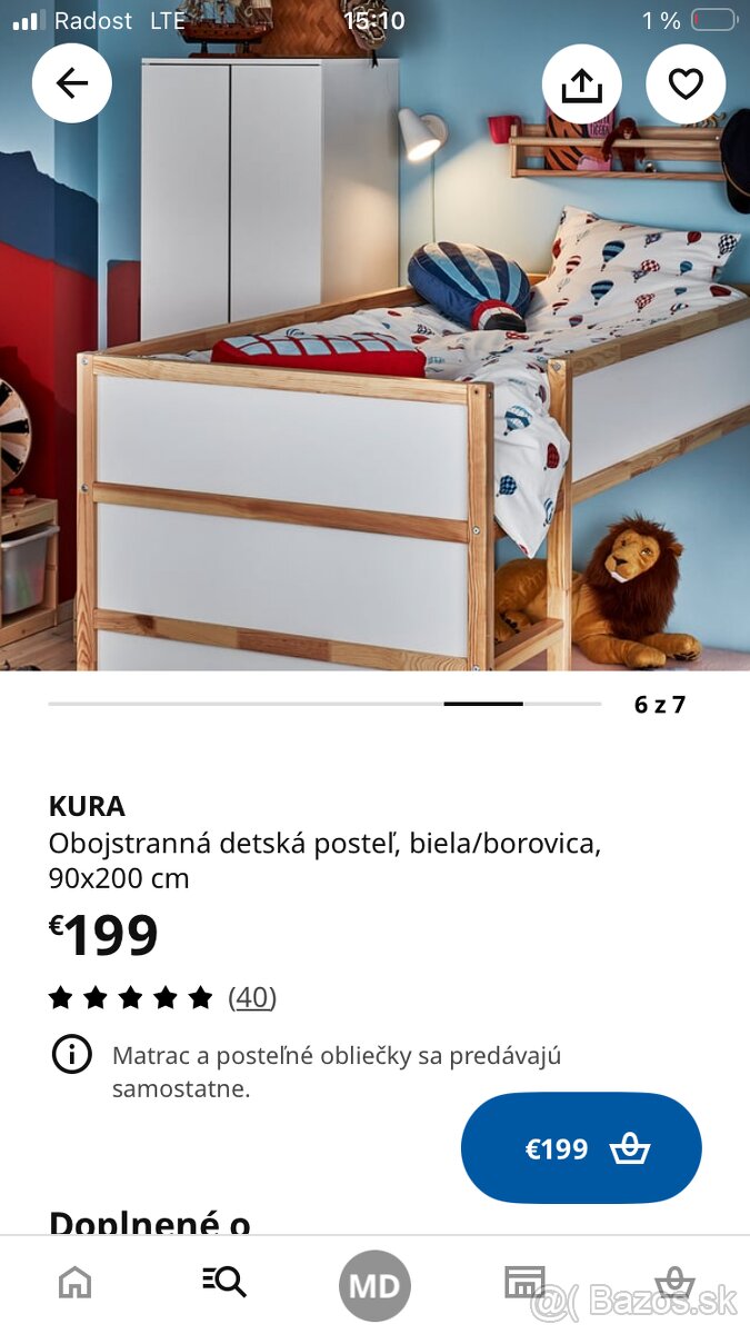 Poschodová posteľ IKEA KURA - 4
