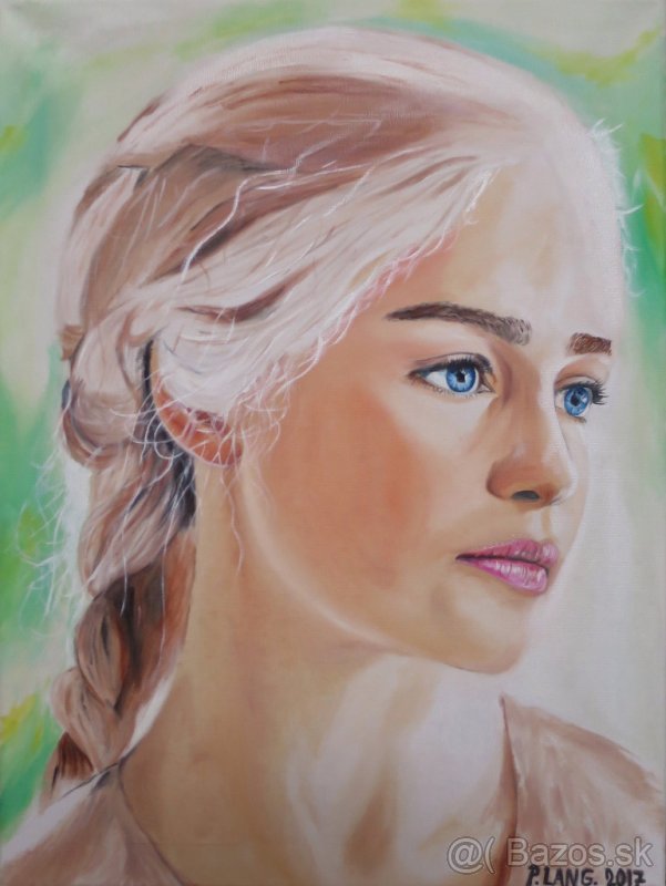 Ručne maľovaný obraz - olejomaľba - portrét - 4