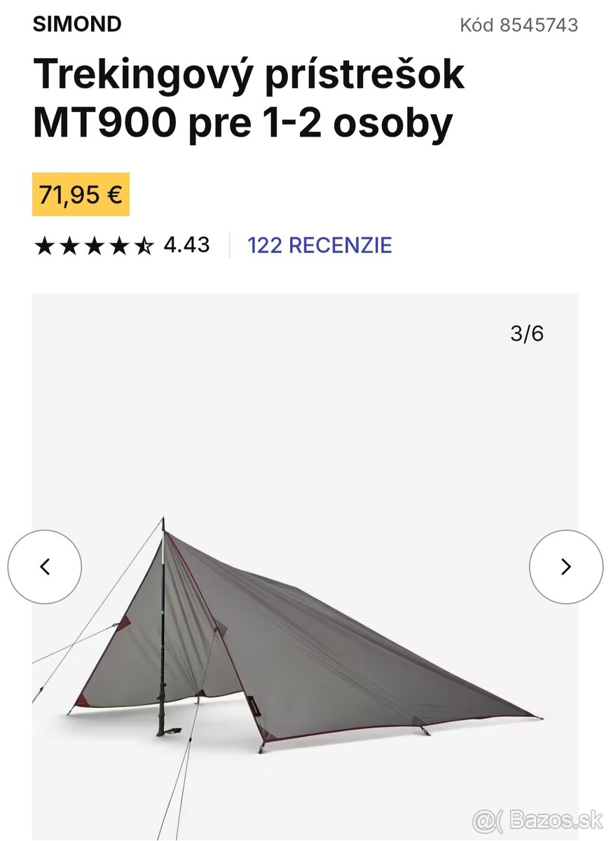 Trekingový prístrešok Simond MT900 pre 1-2 osoby - 4