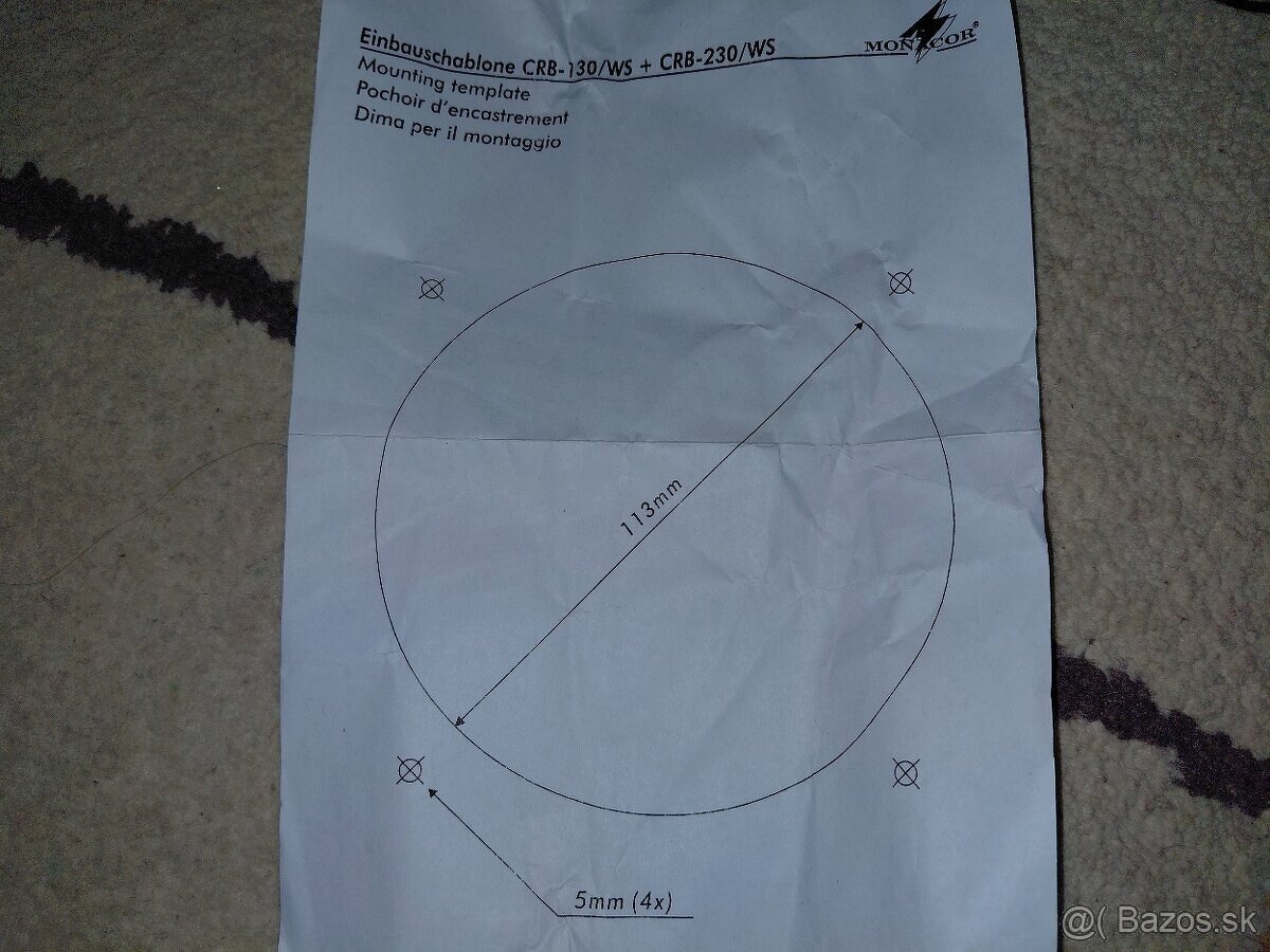 Stropne repro Monacor CRB-130/WS - 4