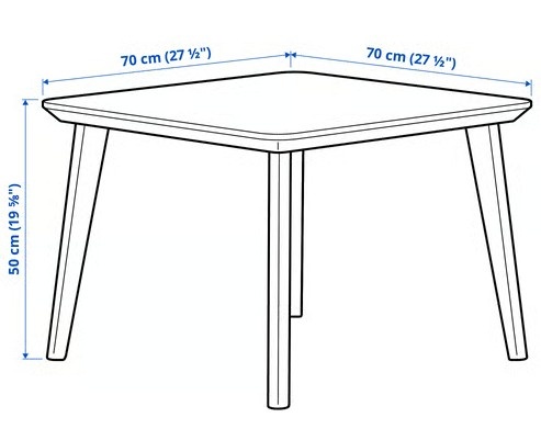 Konferenčný stolík Lisabo 70x70x50 - 4