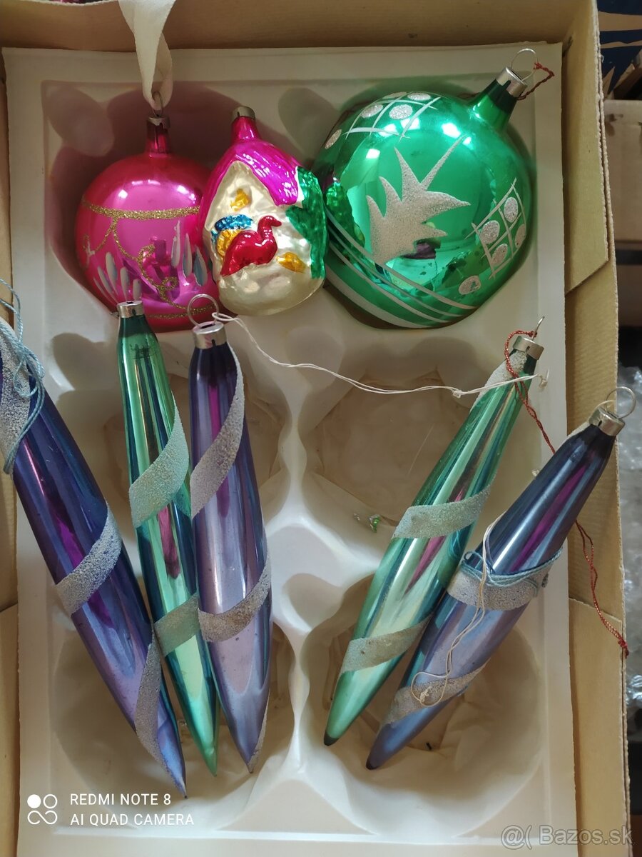 retro vianocne ozdoby , keramika, mix vyber si - 4