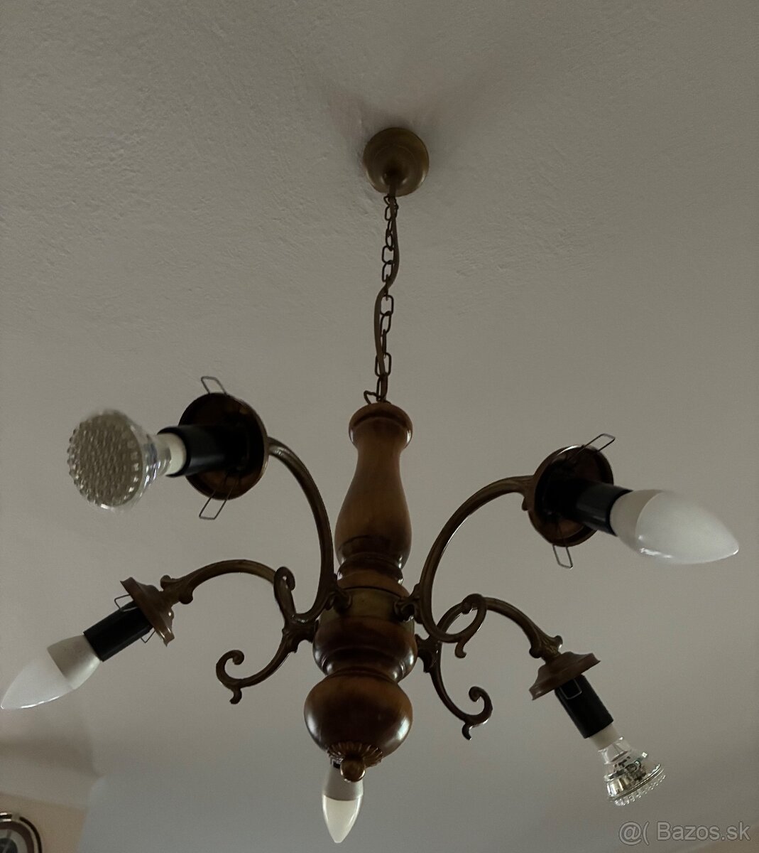 Rustikálny luster bez búr - 4