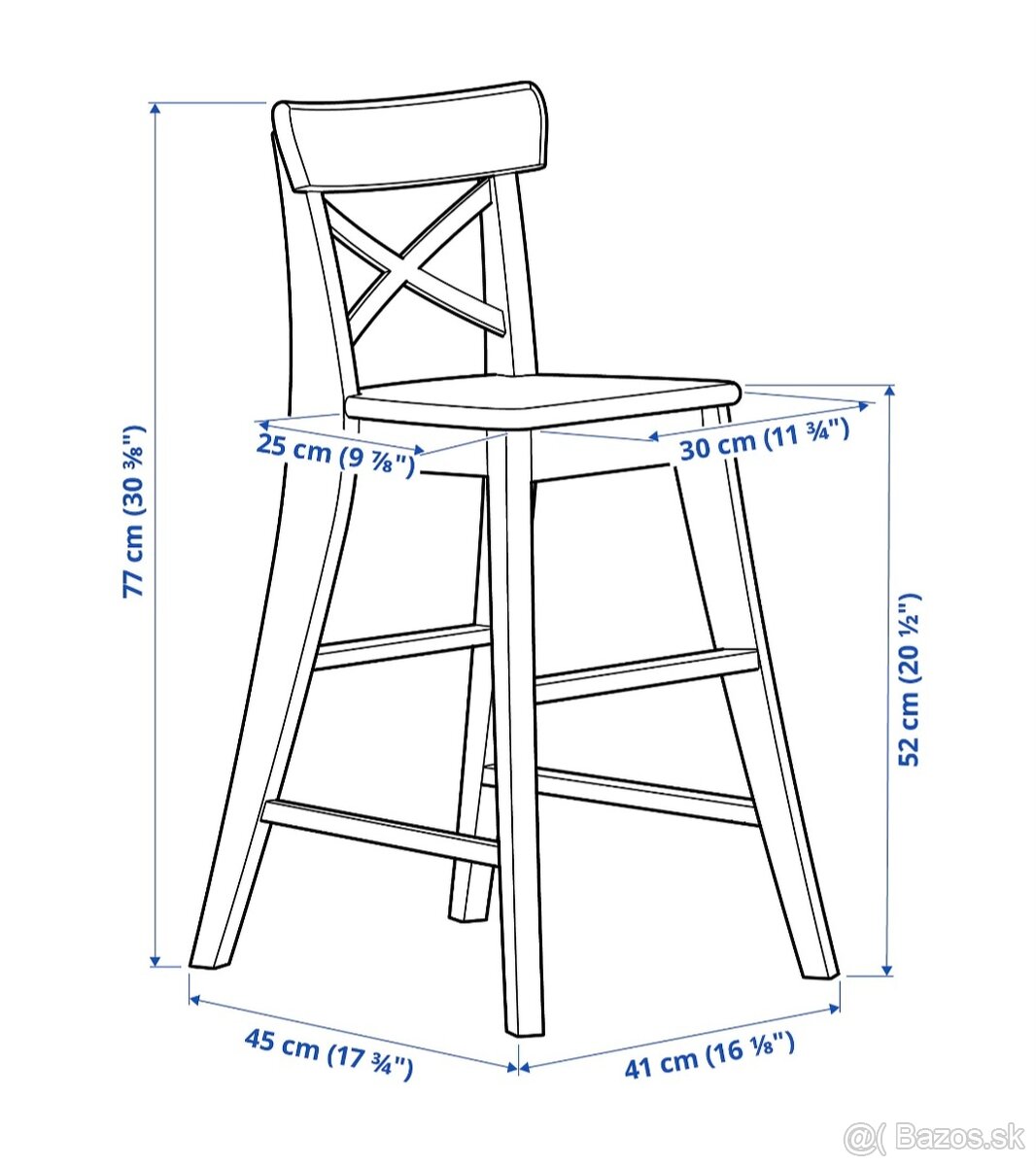 Detska vysoka stolicka Ikea INGOLF - 4