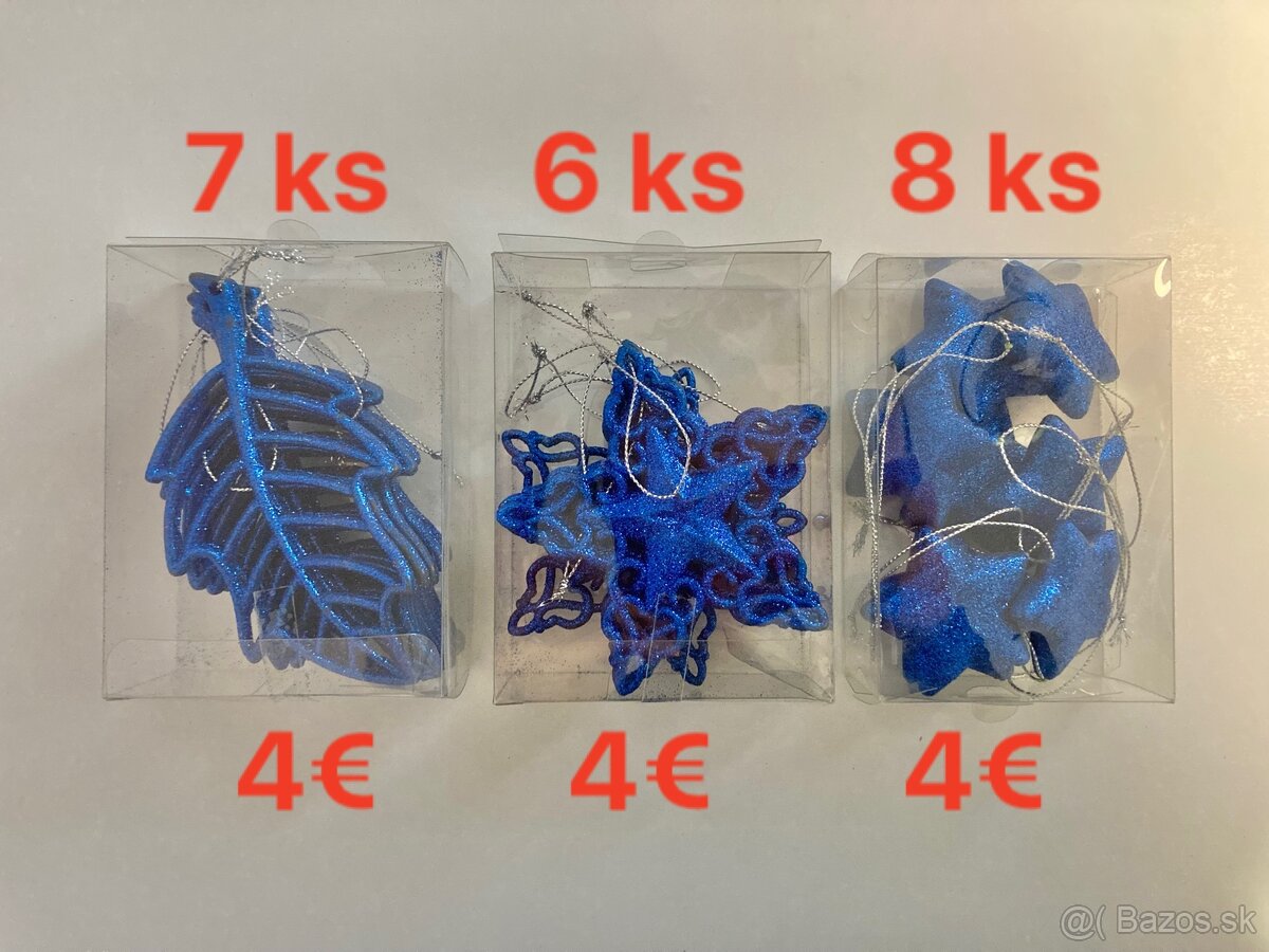 Vianočné ozdoby - modré - 4