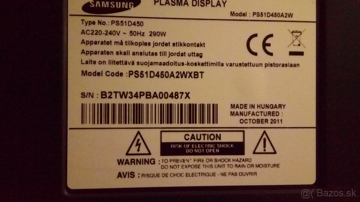 Samsung PS51D450A2W - 4