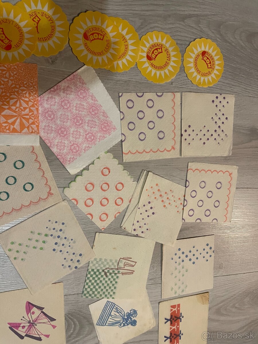 Predám servítky 25. - malý formát a podtácky ROH - 4