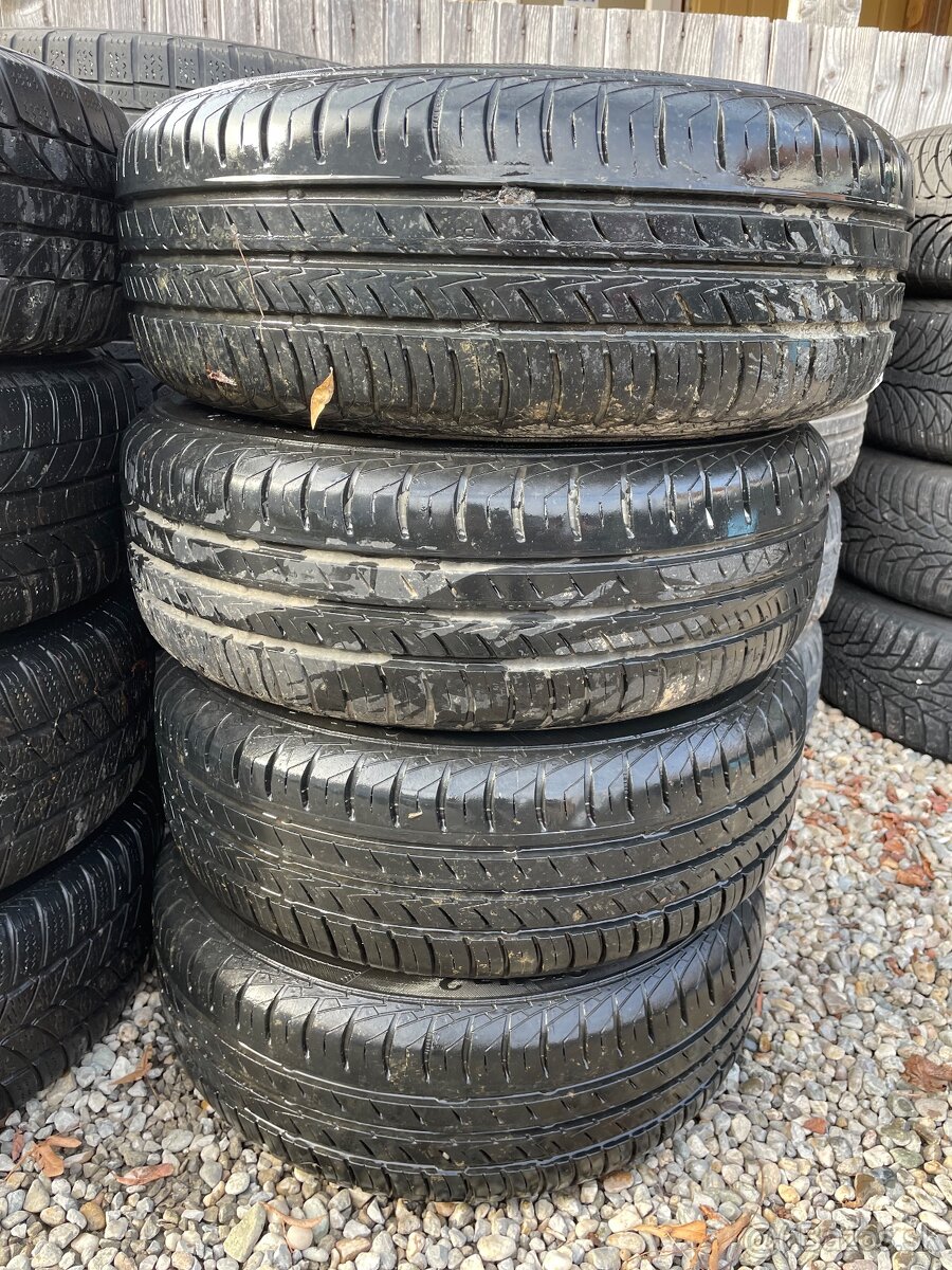 Plechové disky 5x100 R14 + pneu - 4