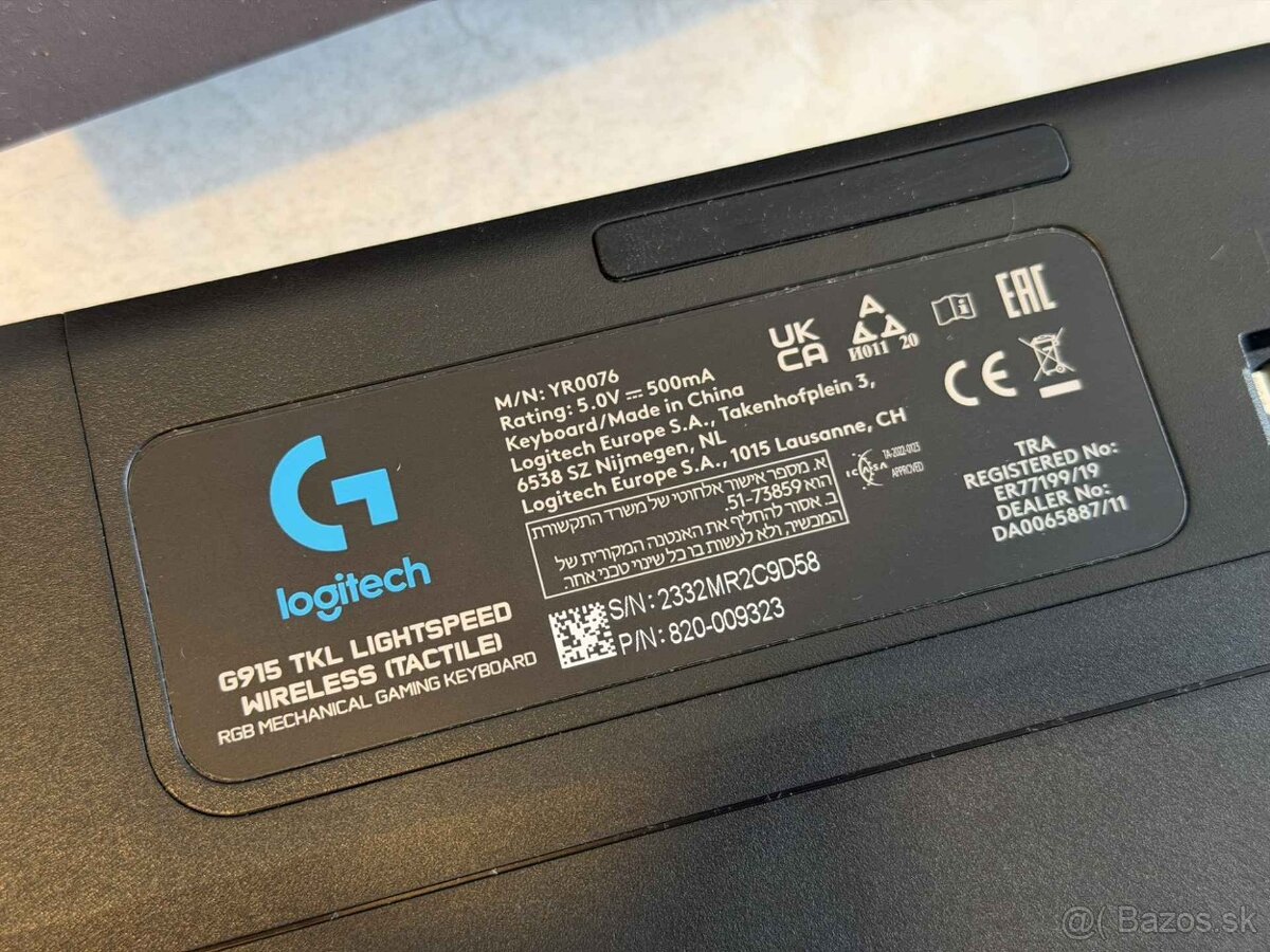 Logitech G915 TKL UK - bezdrotova gaming klavesnica - 4