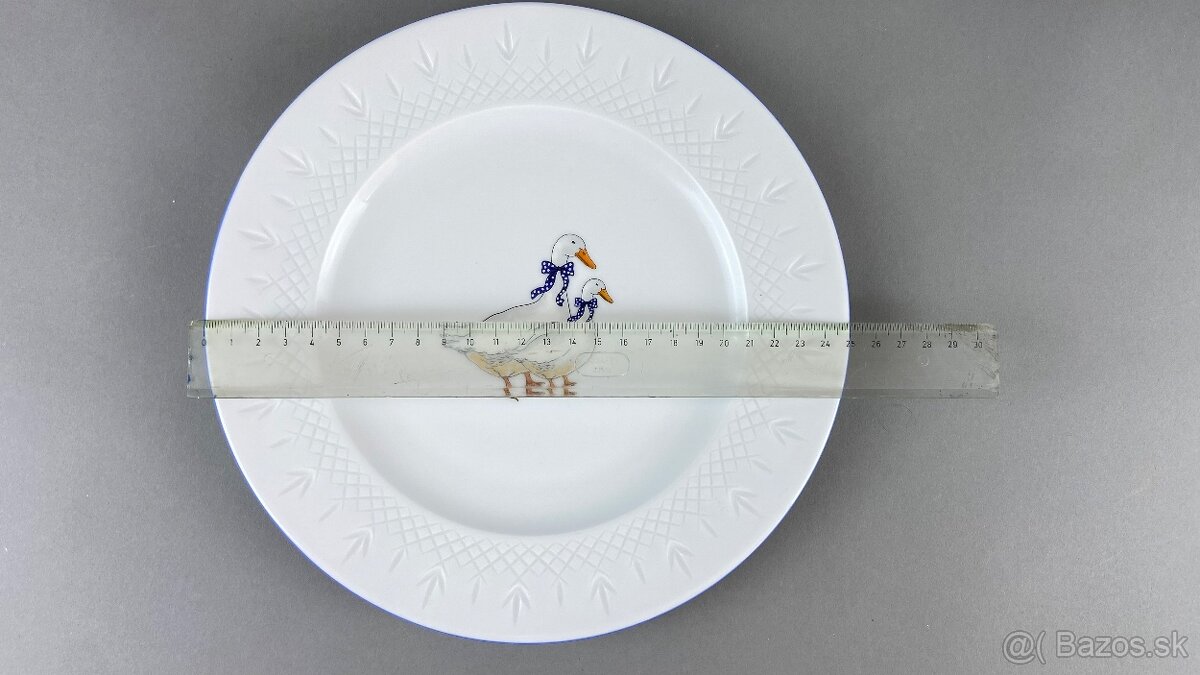 Tanierová súprava pre 6 osôb husi, modrá linka - 4