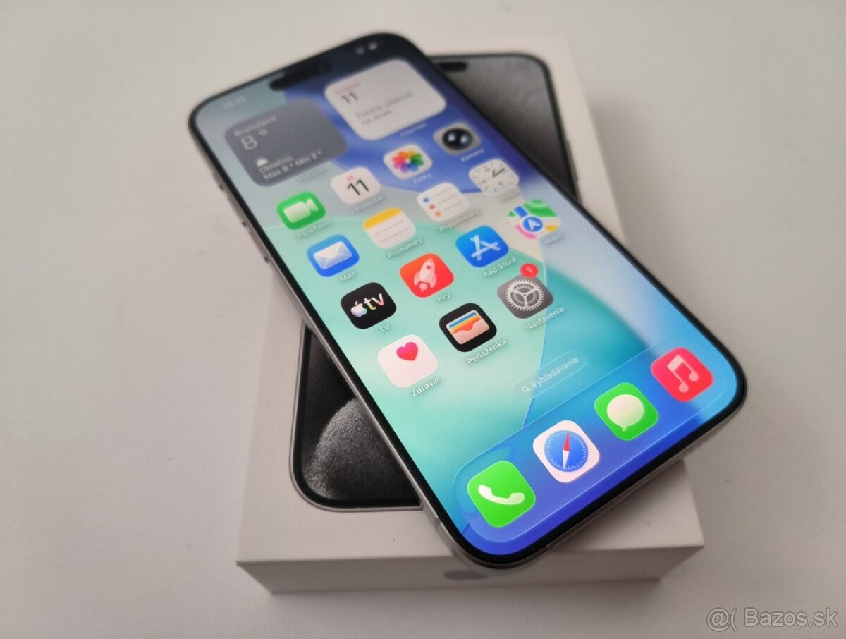 apple iphone 15 PRO MAX 256gb White Titanium 100% Batéria - 4