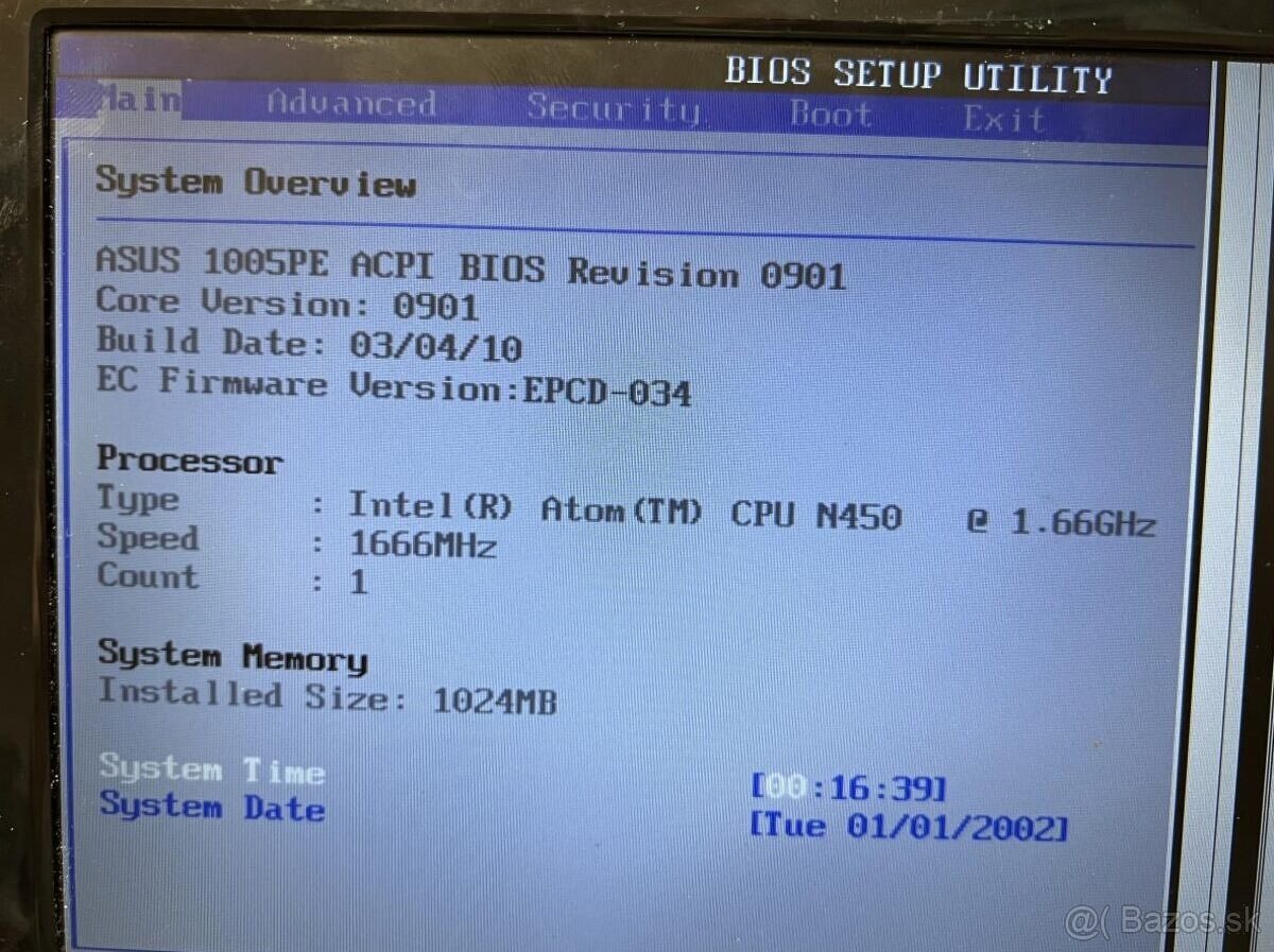 Predám funkčnú matičnú dosku do notebooku Asus 1005PE - 4