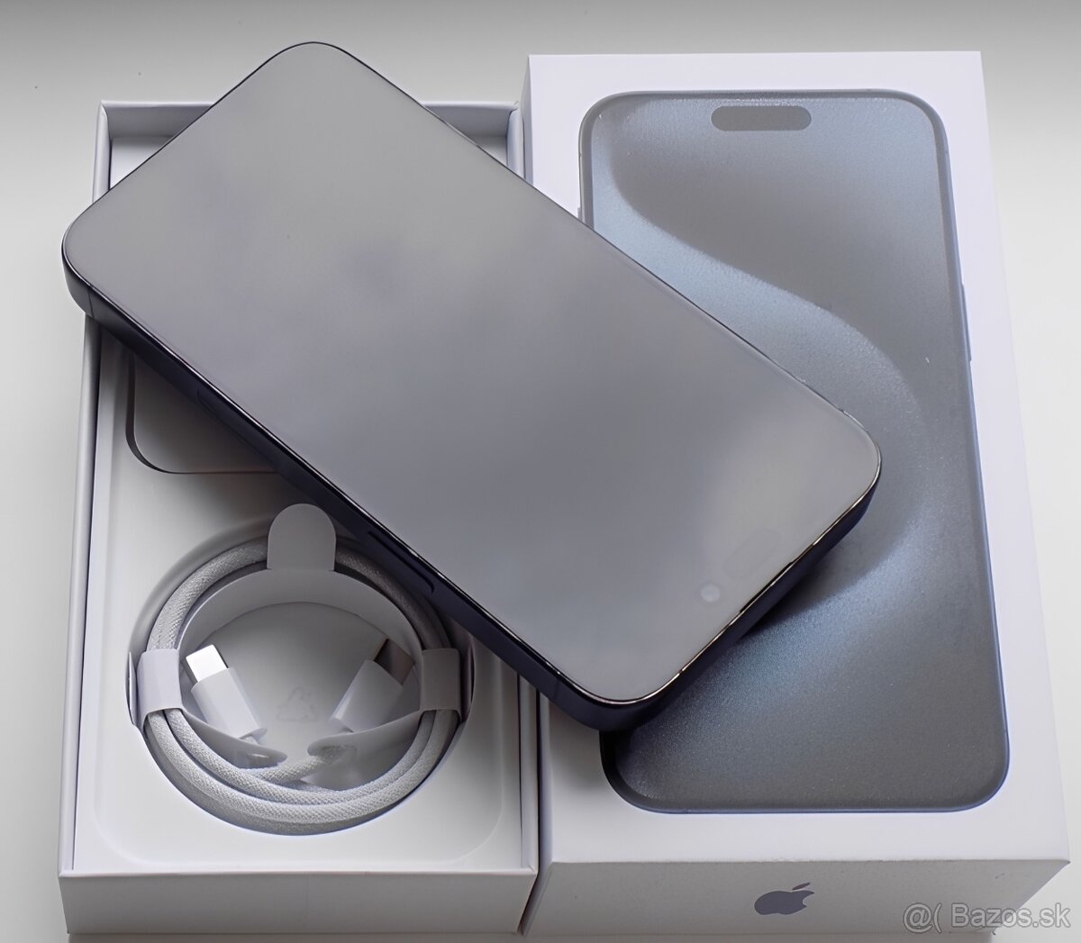 iPhone 15 Pro Blue Titanium BATERIE 100% TOP - 4