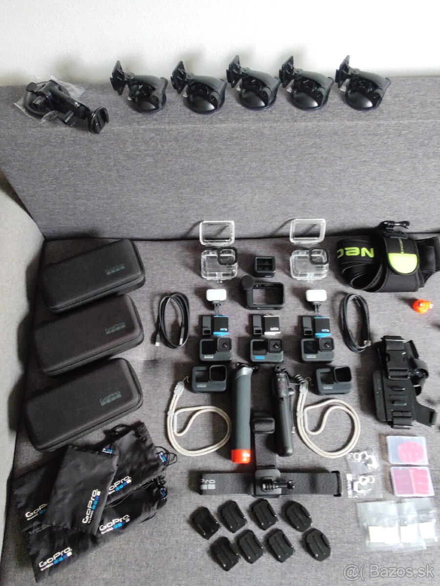 3 x kamera GoPro Hero Black + Príslušenstvo - 4