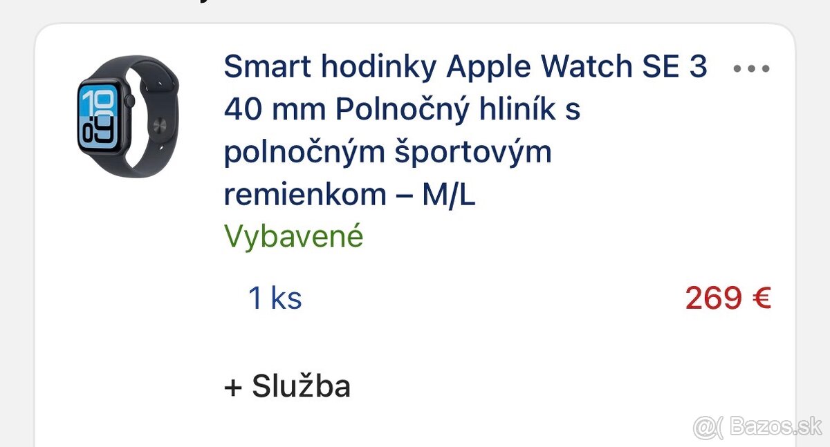 Apple Watch SE 3 40mm Polnočný - 4