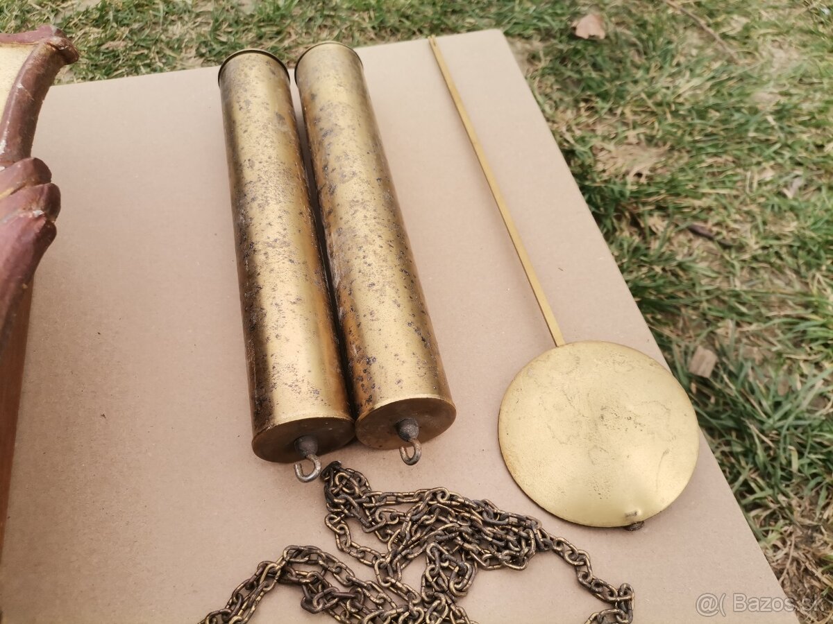 Starožitné maľované nástenné hodiny Junghans - 4