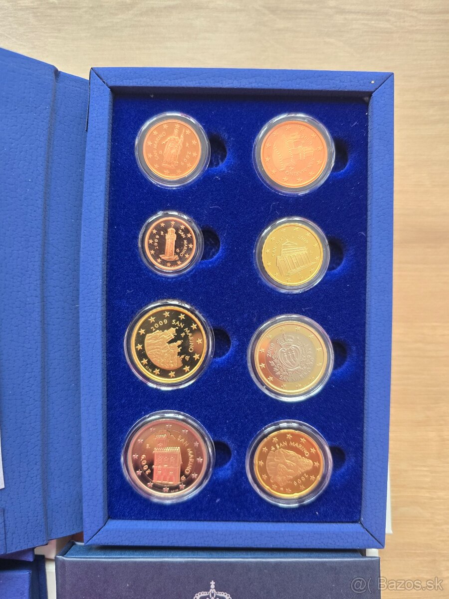 San Marino 1cent - 2€ euro PROOF sady - 4