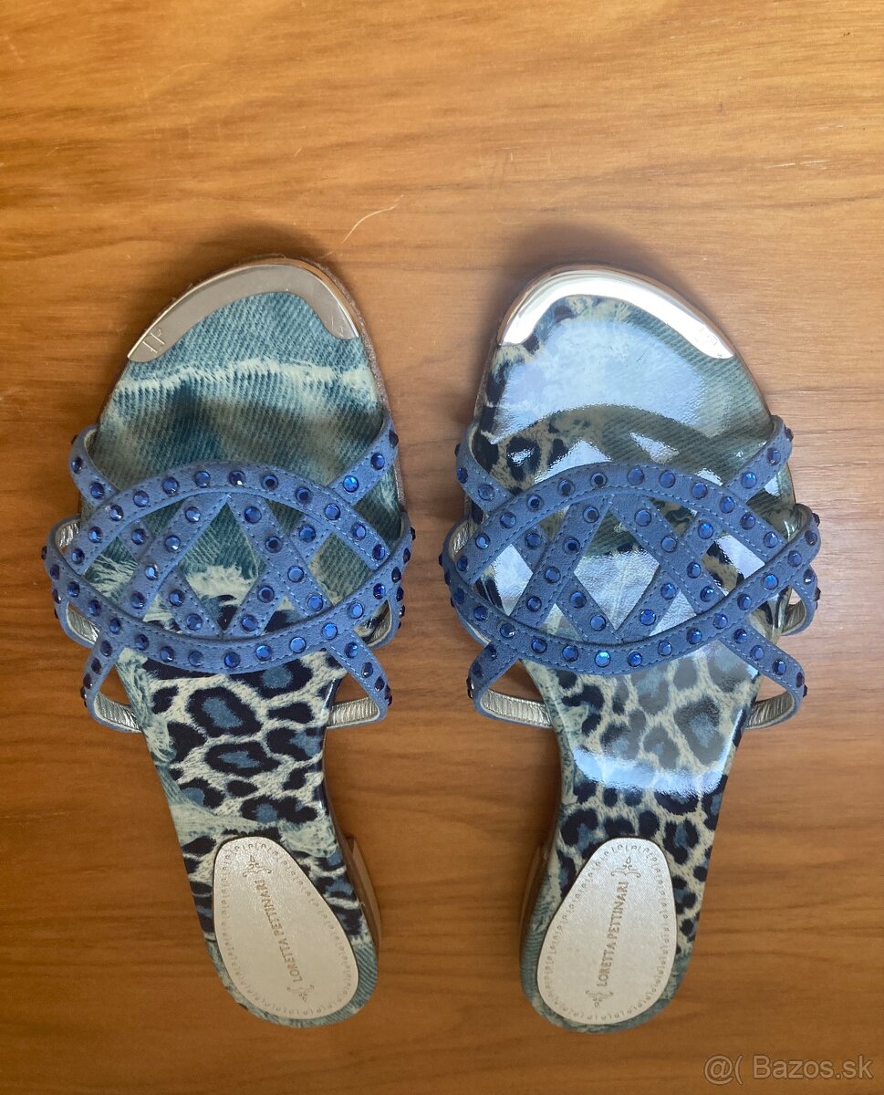 Kožené talianské šlapky č.38 - 4