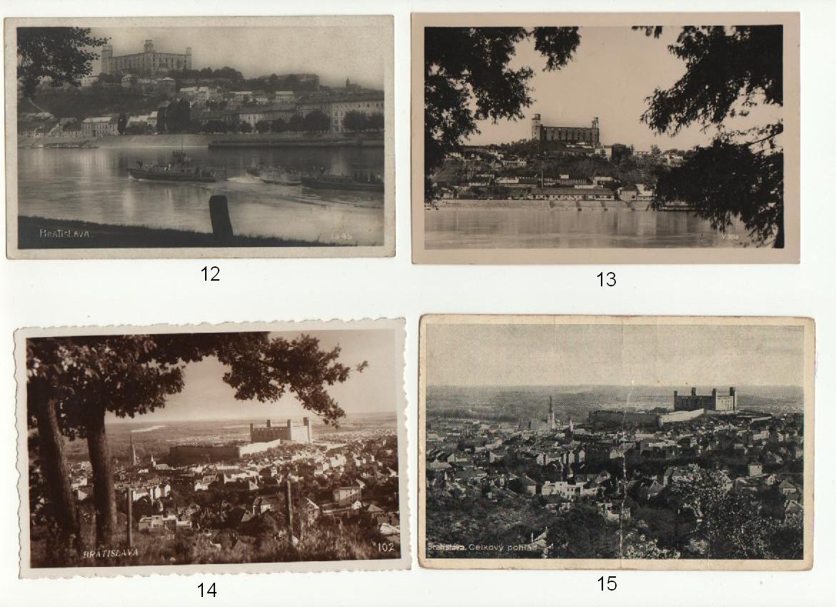 Staré čiernobiele a farebné pohľadnice Bratislava - 4