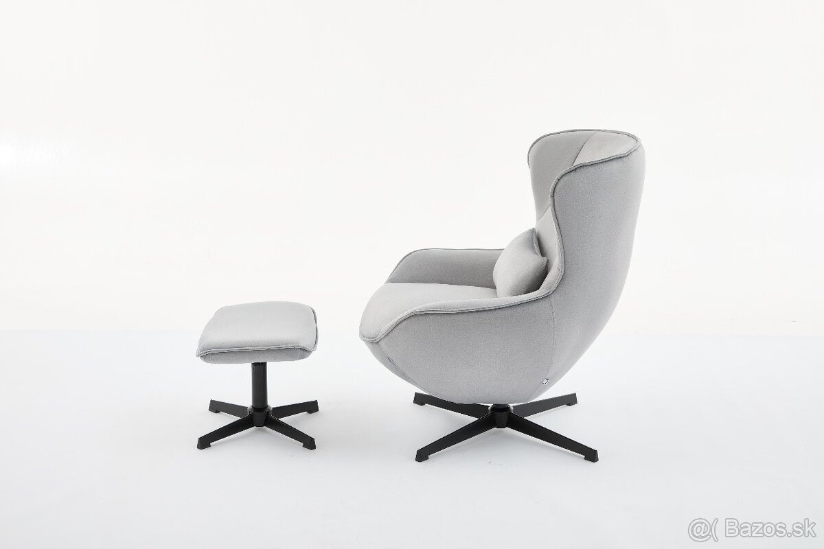 LOREN-360-stupňové otočné kreslo s podnožou - 4