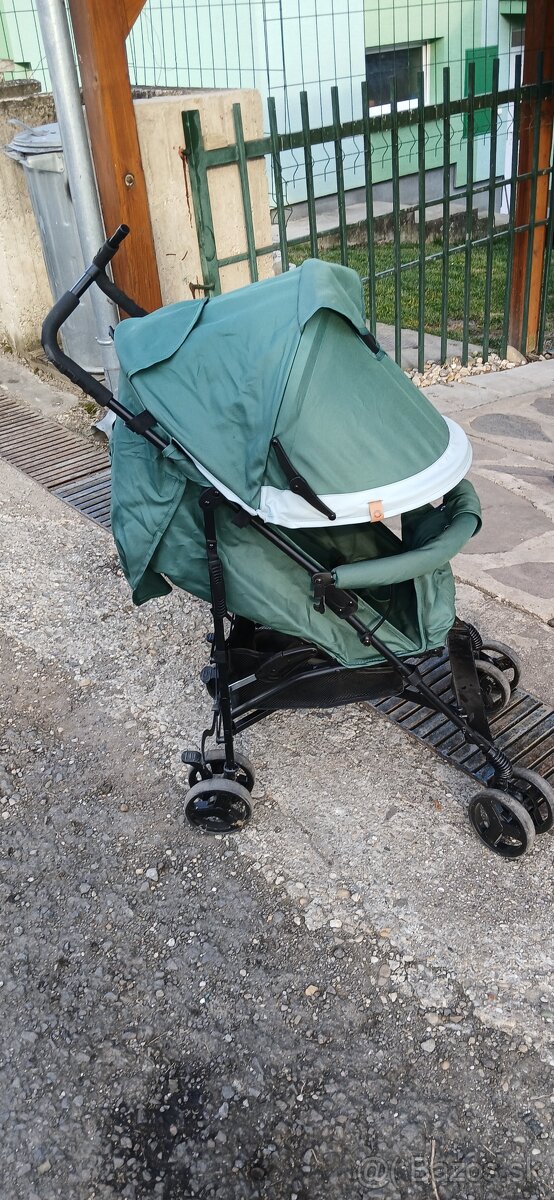 Detsky kočík zelený - 4
