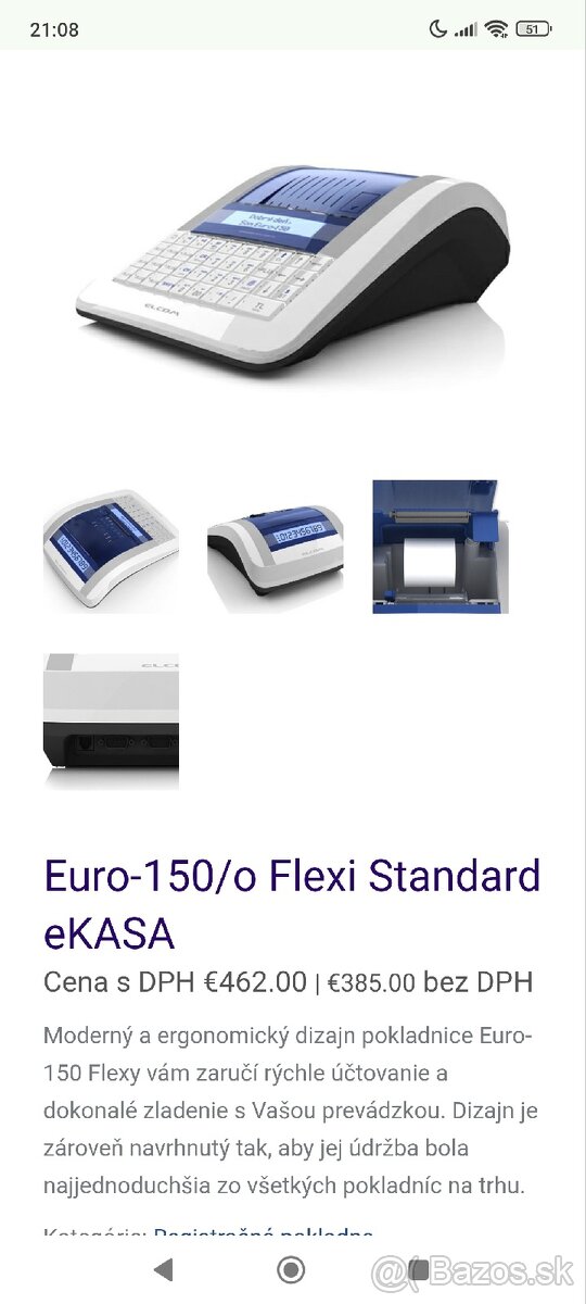 Euro 150/0 Flexy STD s výsuvnou pokladňou na peniaze. - 4