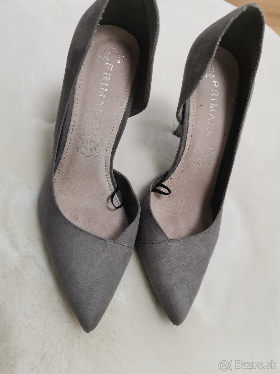 Sivé lodičky Primark č. 37 - 4