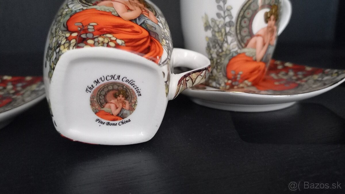 Čínska čajová súprava, šálky Mucha collection - 4