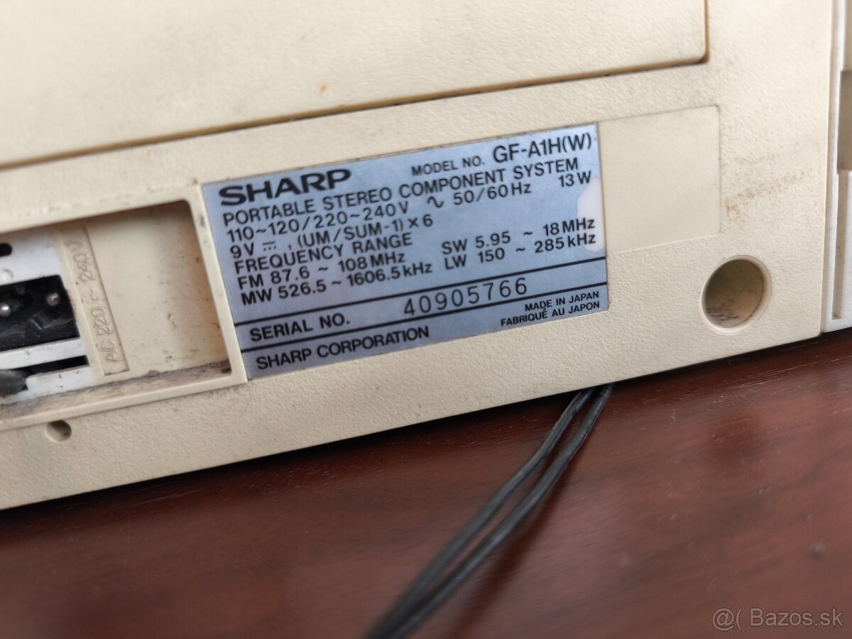 Radio s kazetskom Sharp biele - 4