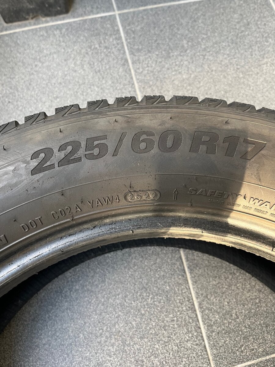 225/60 r17, Zima, 4ks-70€, DOT-2022 - 4