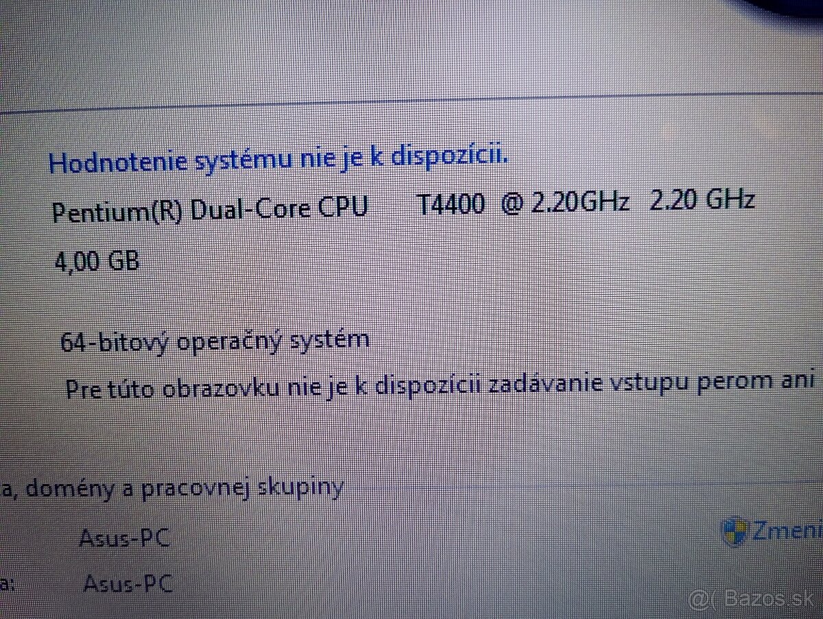 predám notebook ASUS K50I , WINDOWS 7 , NVIDIA GT320M - 4