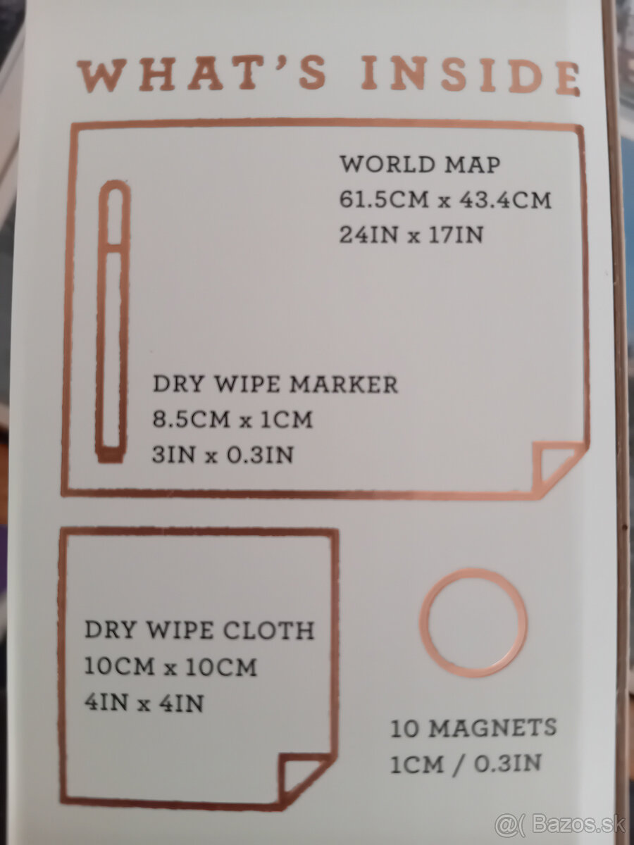Predam magneticku mapu sveta MAGNIMAP - 4