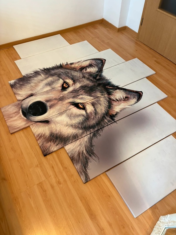 7 dielny obraz na stenu VLK - 4