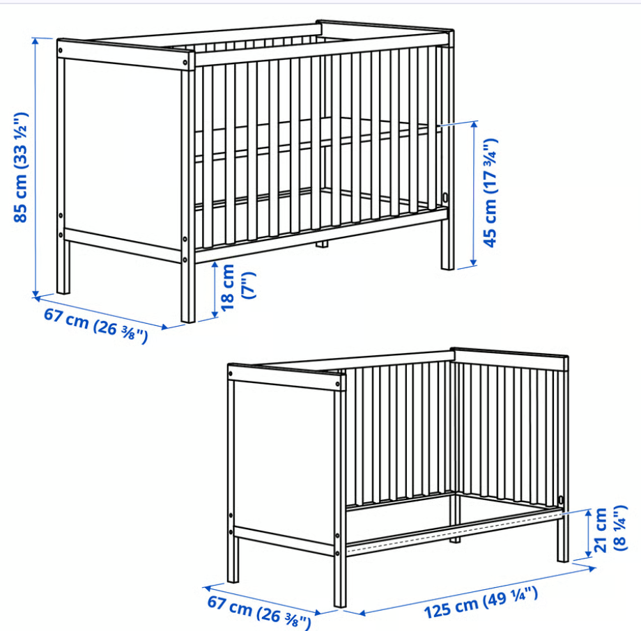 Detská postielka 125 x 67 x 85 cm - 4
