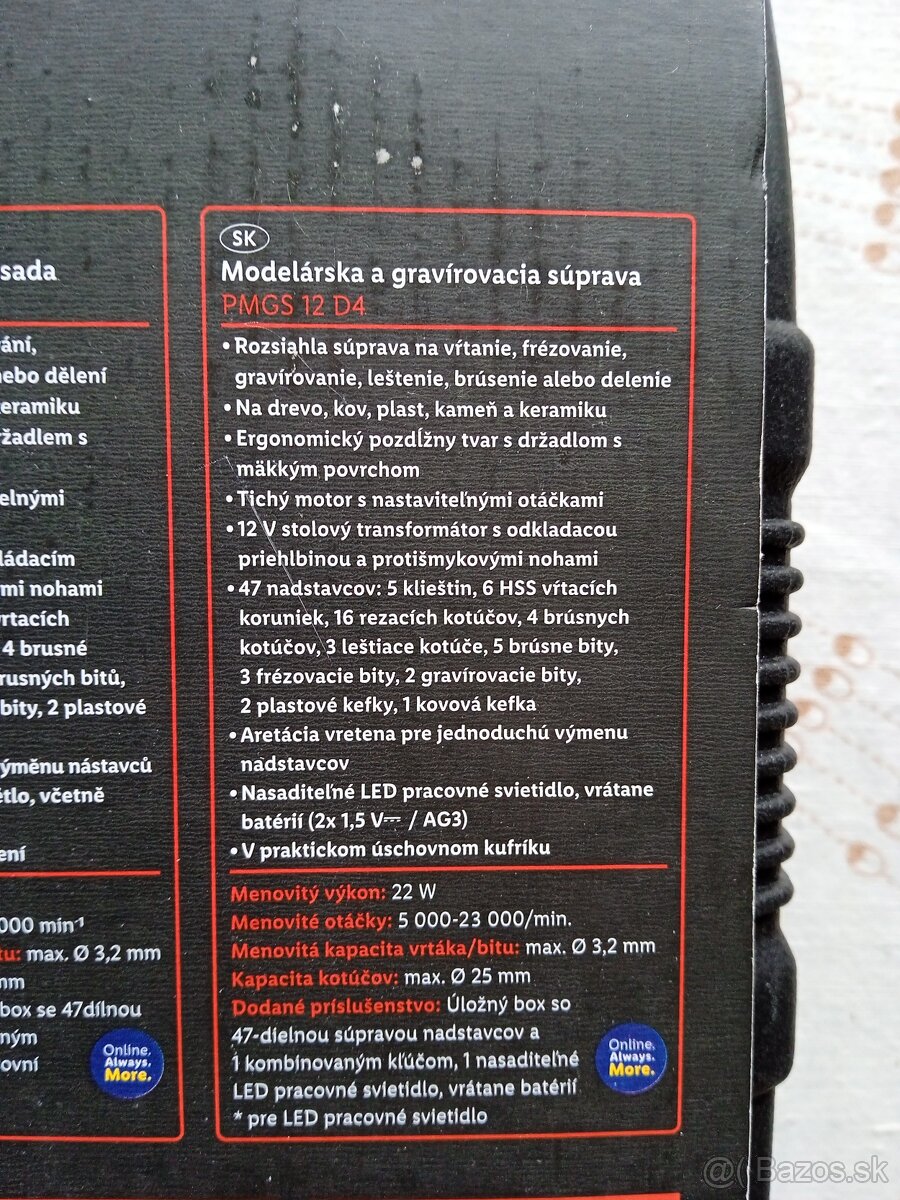 Predám nepoužitú modelársku sadu Parkside PMGS 12 D4 - 4