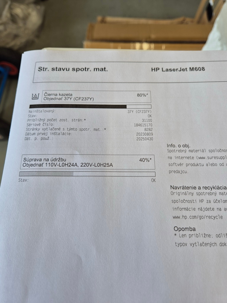 HP LaserJet Enterprise M608dn - 120840 stran - 4
