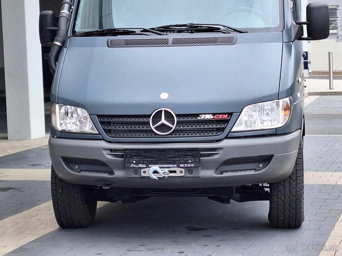 MERCEDES SPRINTER 316 4X4 2,7TD valník + bytná nástavba