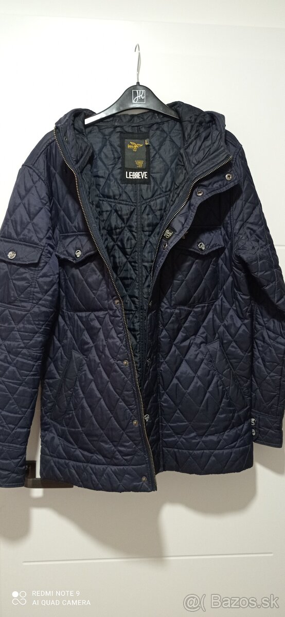 Pánska prešívaná bunda modrá veľkosť L - 4