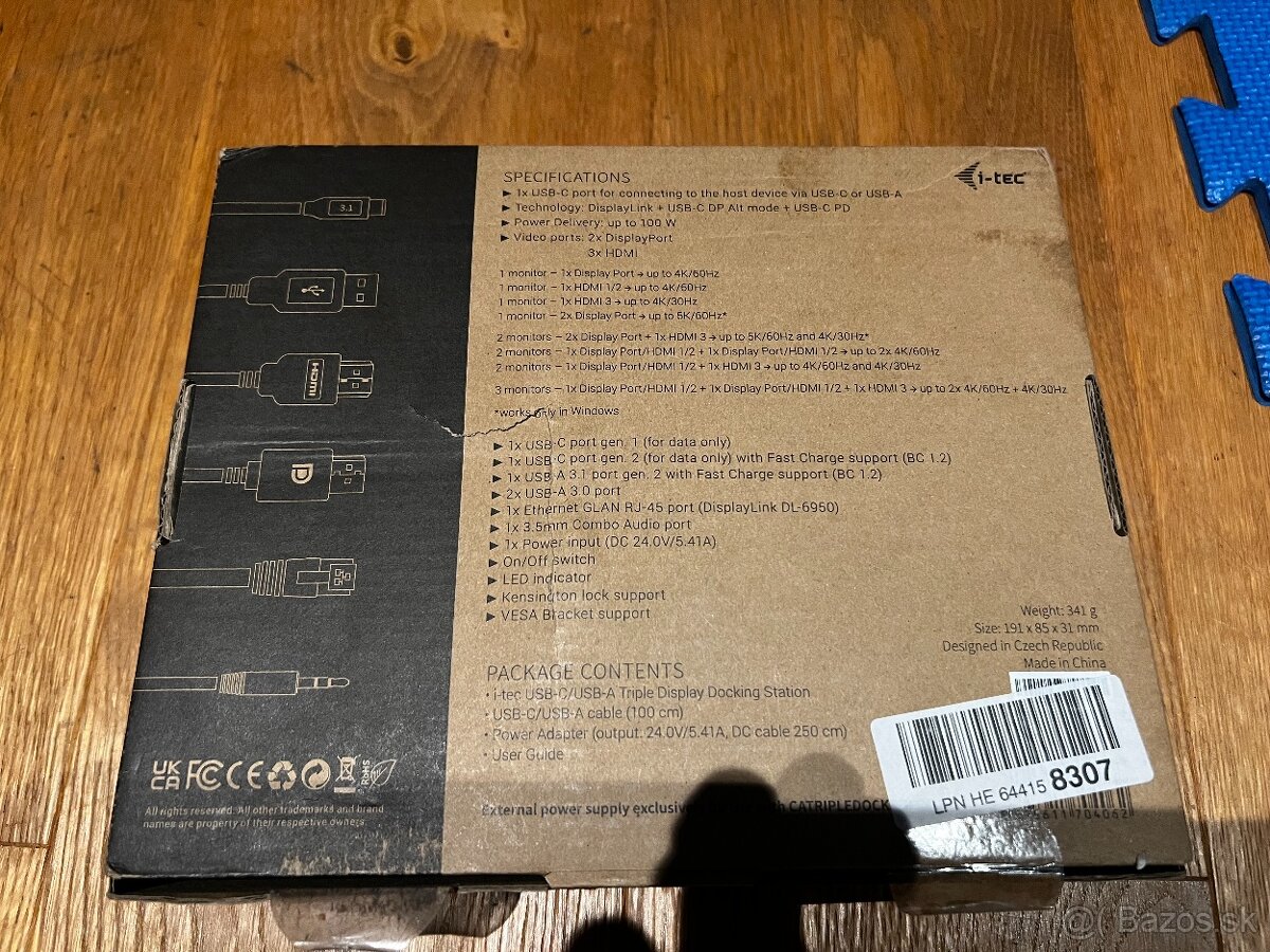 USB-C 4K dokovacia stanica i-tec pre až 3 monitory - 4