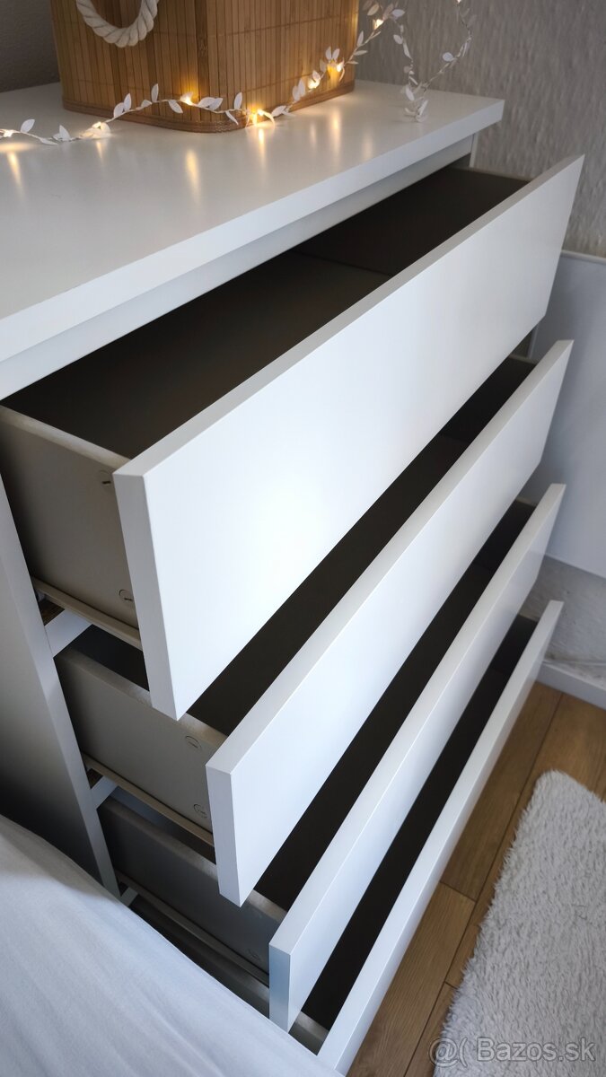 2x komoda Malm Ikea biela - 4