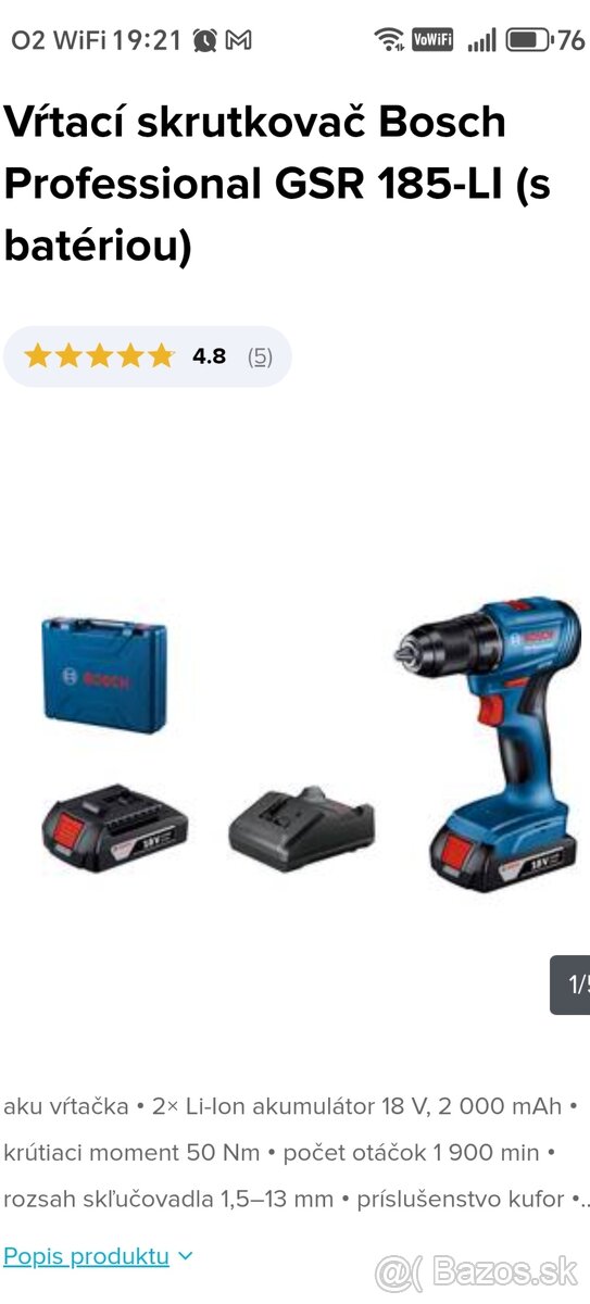 Predam Aku vŕtačku Bosch novú - 4