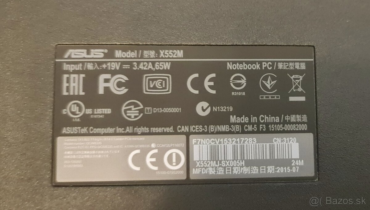 Notebook Asus X552M - 4