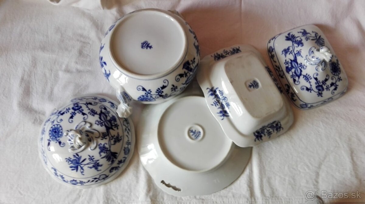 Cibulák 4 druhy polievková / ragú misa s podnosom - 4